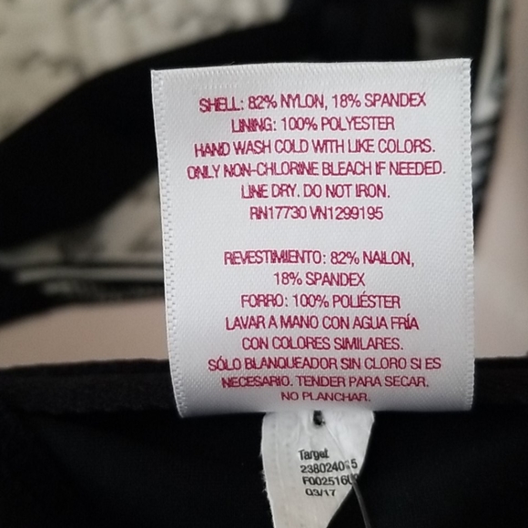 Bikini 1 piece swimsuit black and white - Picture 8 of 9